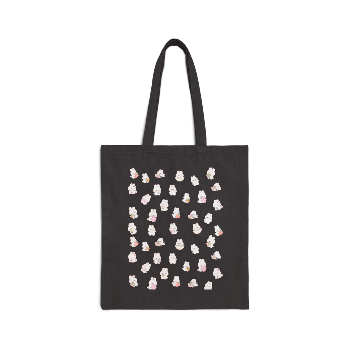 Cute Bunny Canvas Tote Bag | Rabbit Lover Gift | Reusable Cotton Shopping Bag