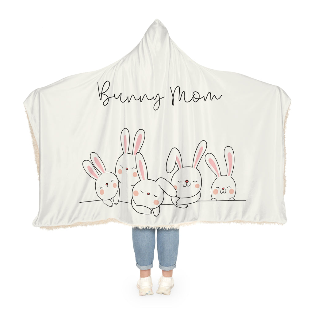 Bunny Mom Hooded Blanket | Cozy Rabbit Lover Gift