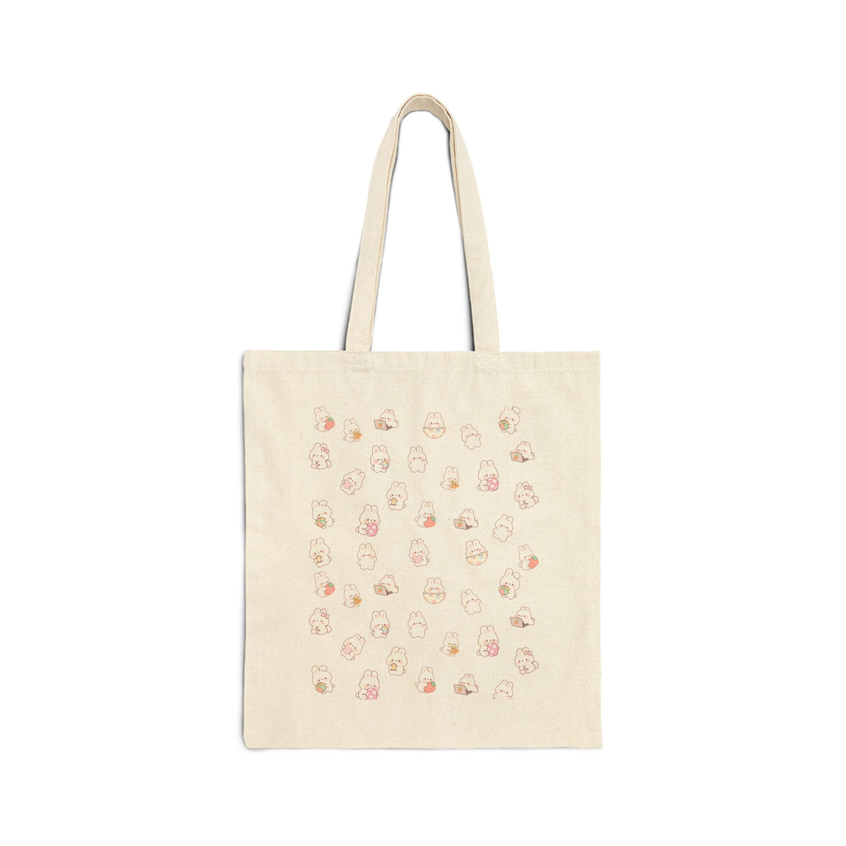Cute Bunny Canvas Tote Bag | Rabbit Lover Gift | Reusable Cotton Shopping Bag