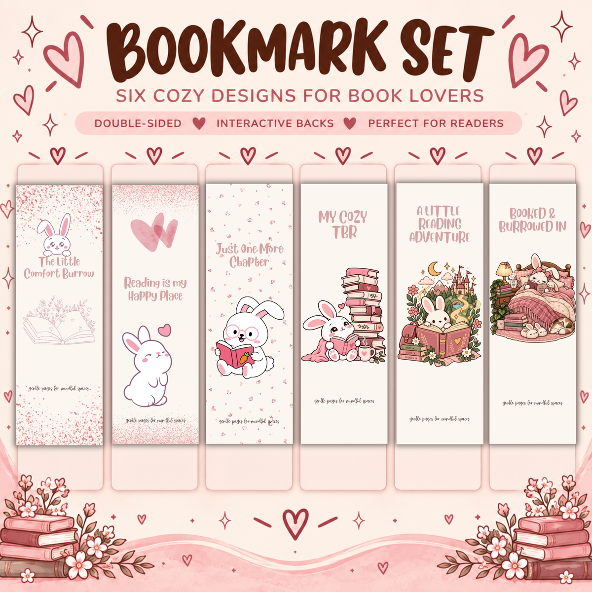 Reading Bookmarks | Book Tracker, Reading Log & TBR Bookmark Bundle | Pick 1, 3 or 6