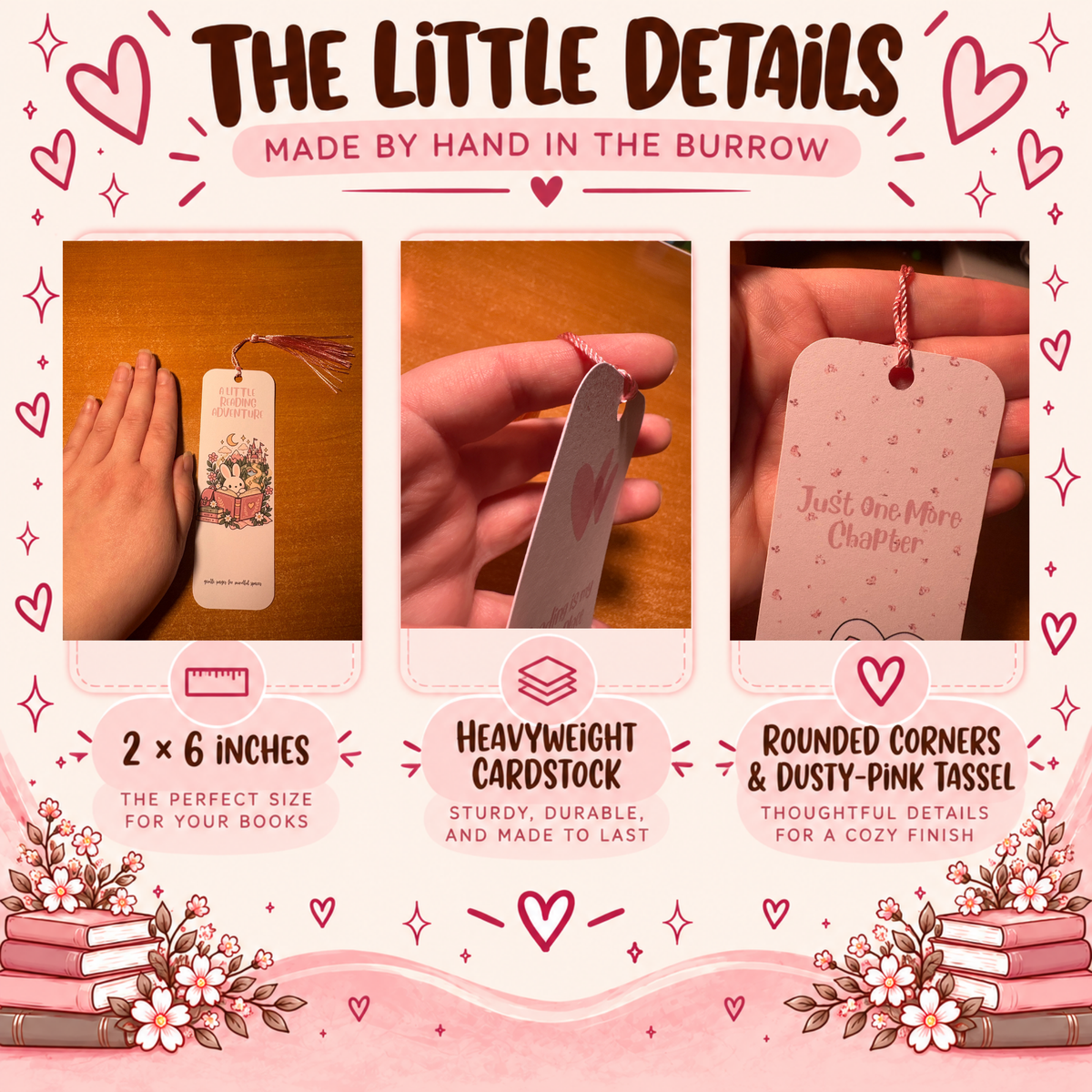 Reading Bookmarks | Book Tracker, Reading Log & TBR Bookmark Bundle | Pick 1, 3 or 6