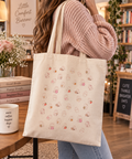 Cute Bunny Canvas Tote Bag | Rabbit Lover Gift | Reusable Cotton Shopping Bag