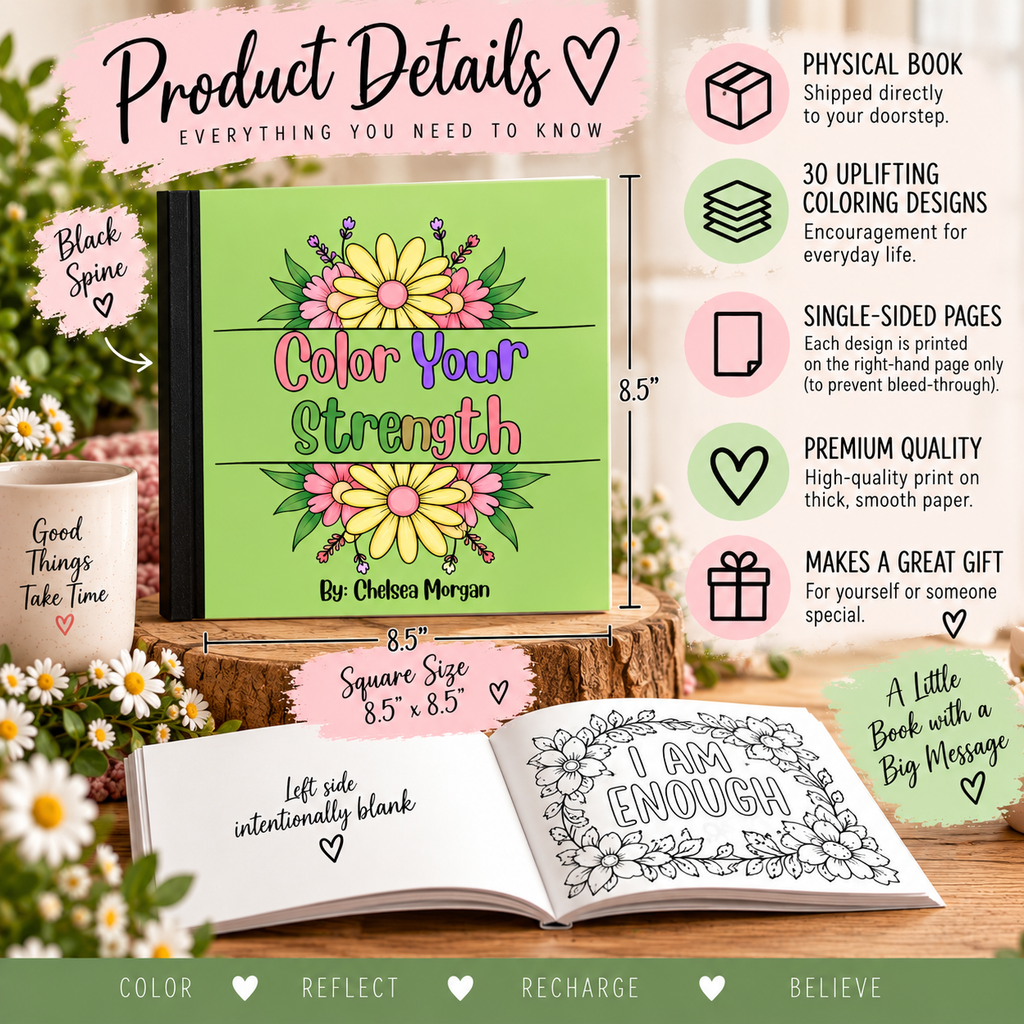 Color Your Strength | Adult Coloring Book for Relaxation & Mindfulness