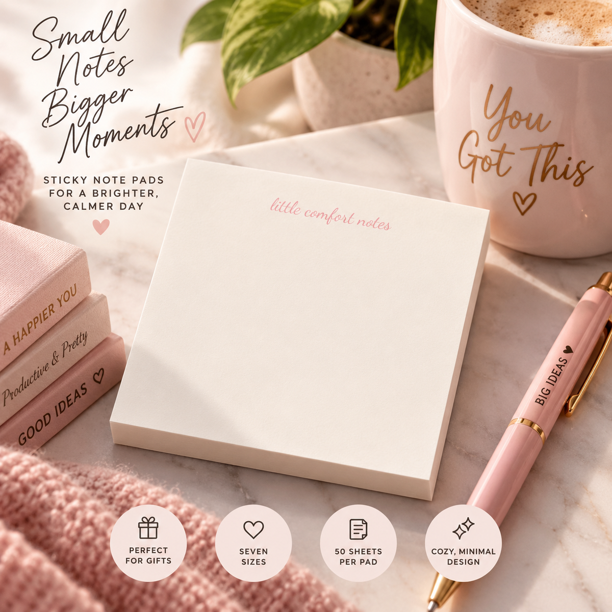 Little Comfort Notes Post-it® Pad | Cute Bunny Sticky Notes