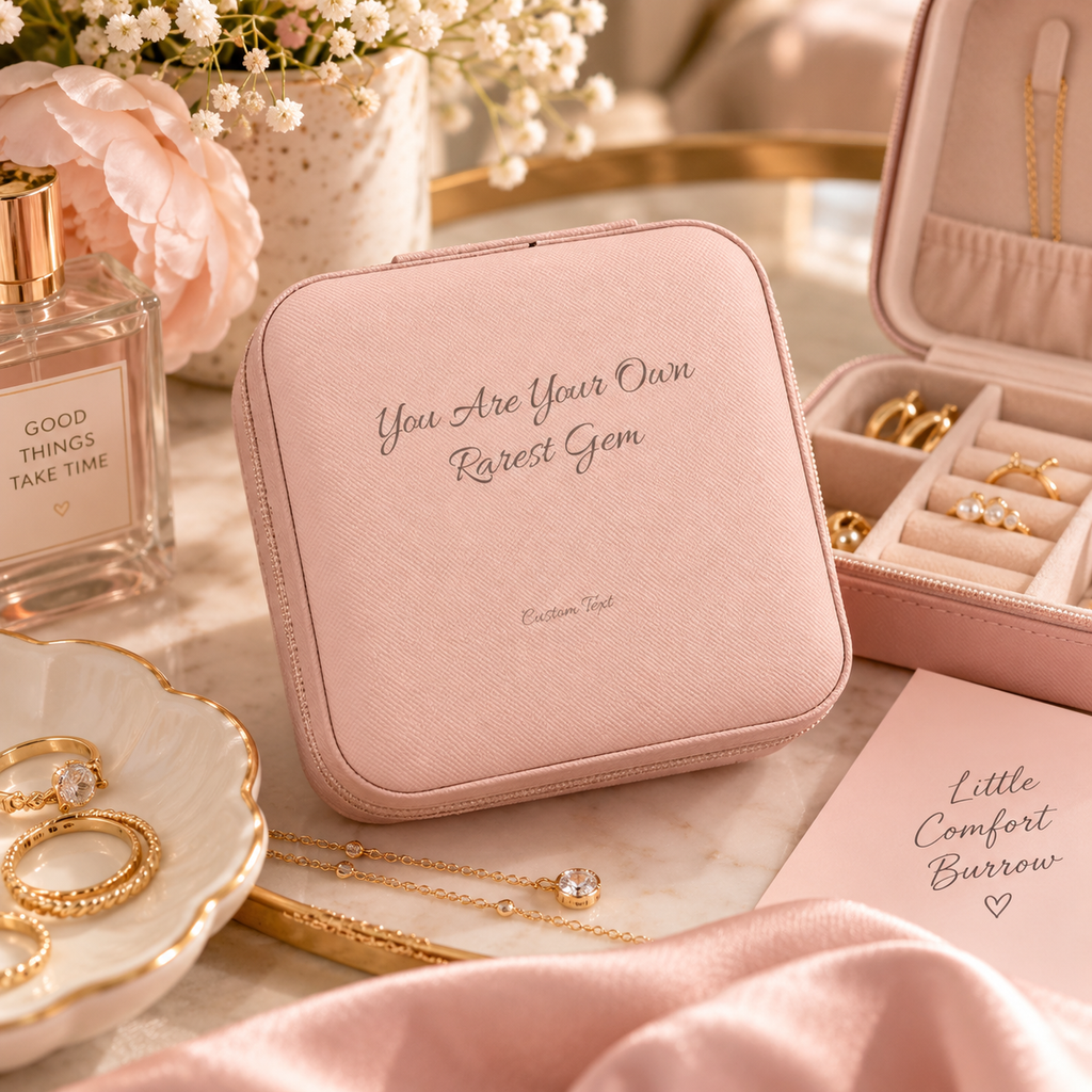 You Are Your Own Rarest Gem Jewelry Case | Personalized Travel Jewelry Box