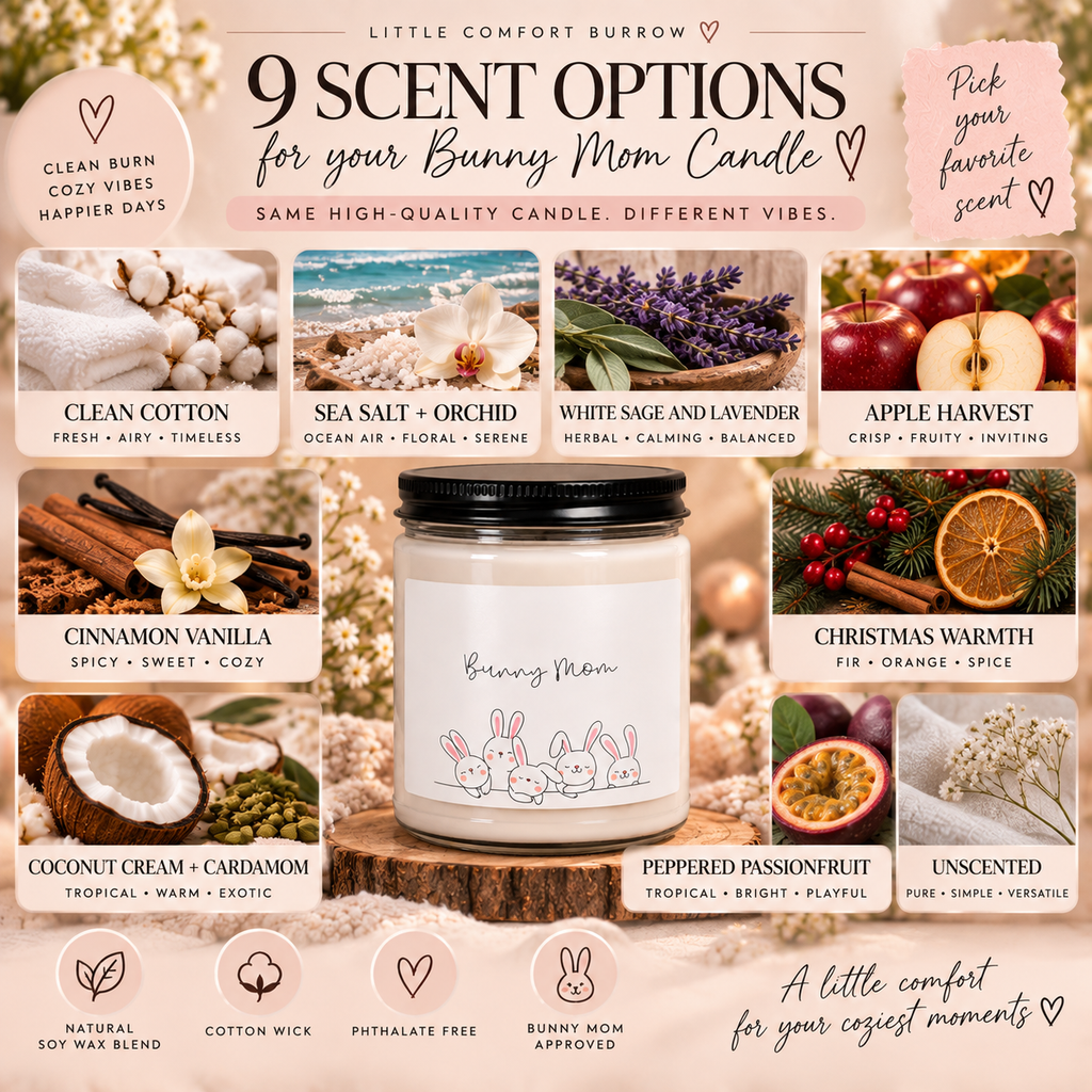 Bunny Mom Scented Soy Candle | Cozy Rabbit Lover Gift