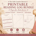 Cozy Reading Log Printable Bundle | Book Tracker & Review Pages