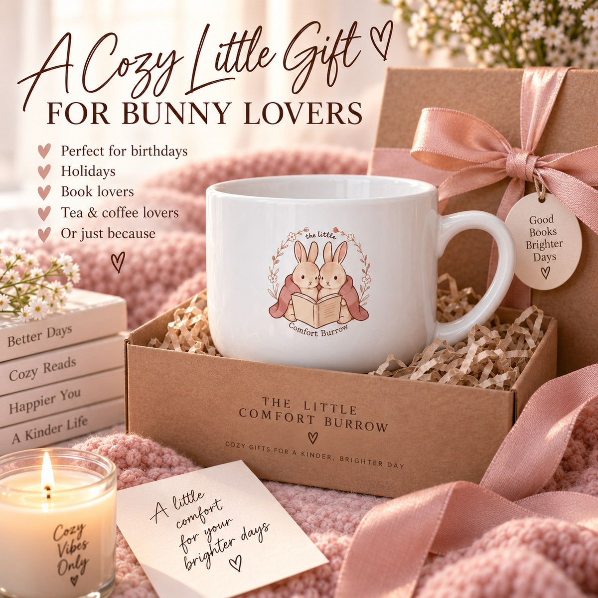 Cozy 25 oz Ceramic Latte Mug | Large Coffee Mug for Cozy Mornings