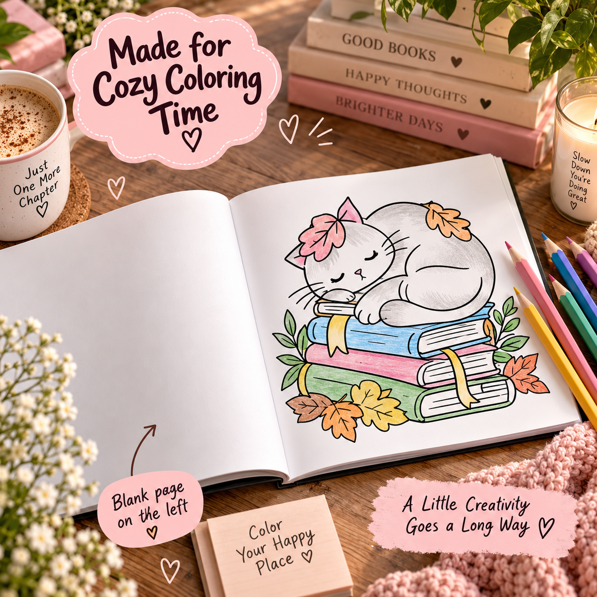 Color Your Reading Nook | Cozy Adult Coloring Book for Book Lovers